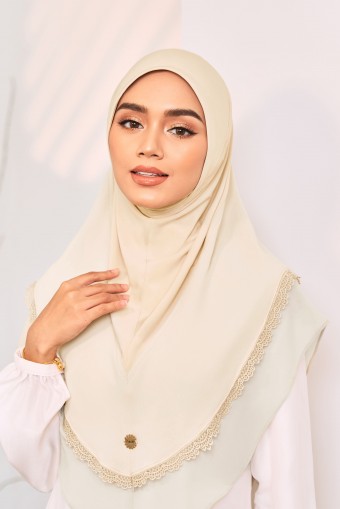 (AS-IS) WARDA Tudung Sarung in Soft Yellow